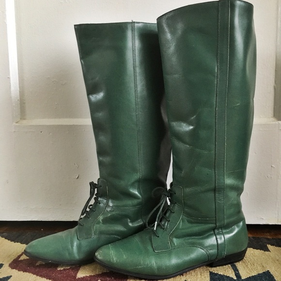 Vintage Marc Alpert Size 9 Green Riding Boots - Picture 2 of 7